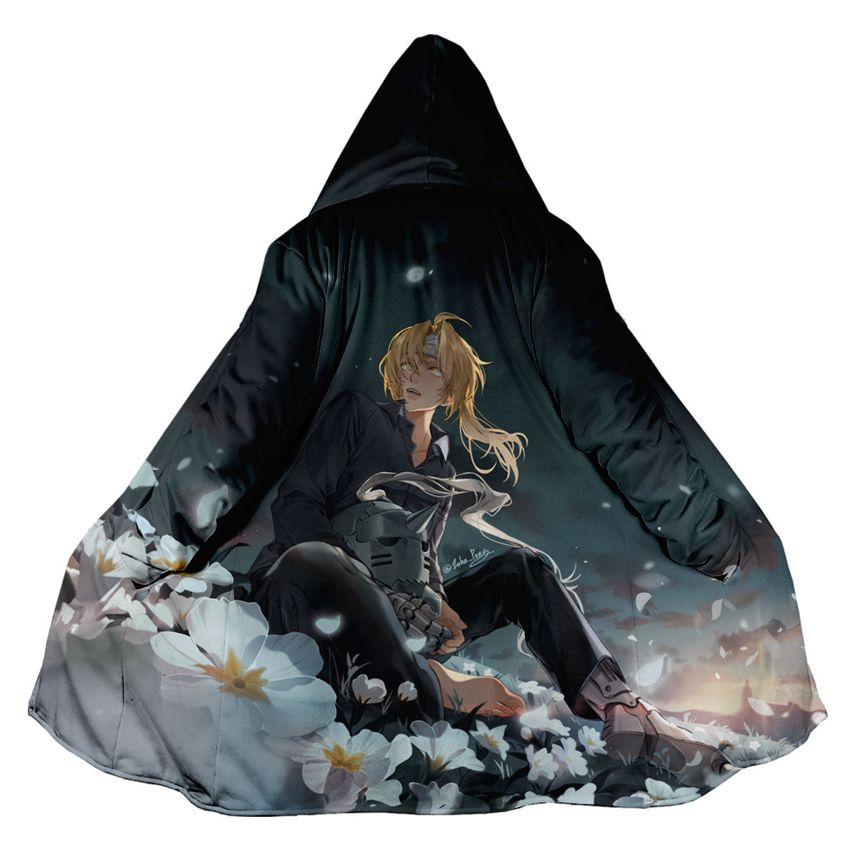 Fullmetal Edward Blooming Flower Field Anime Apparel