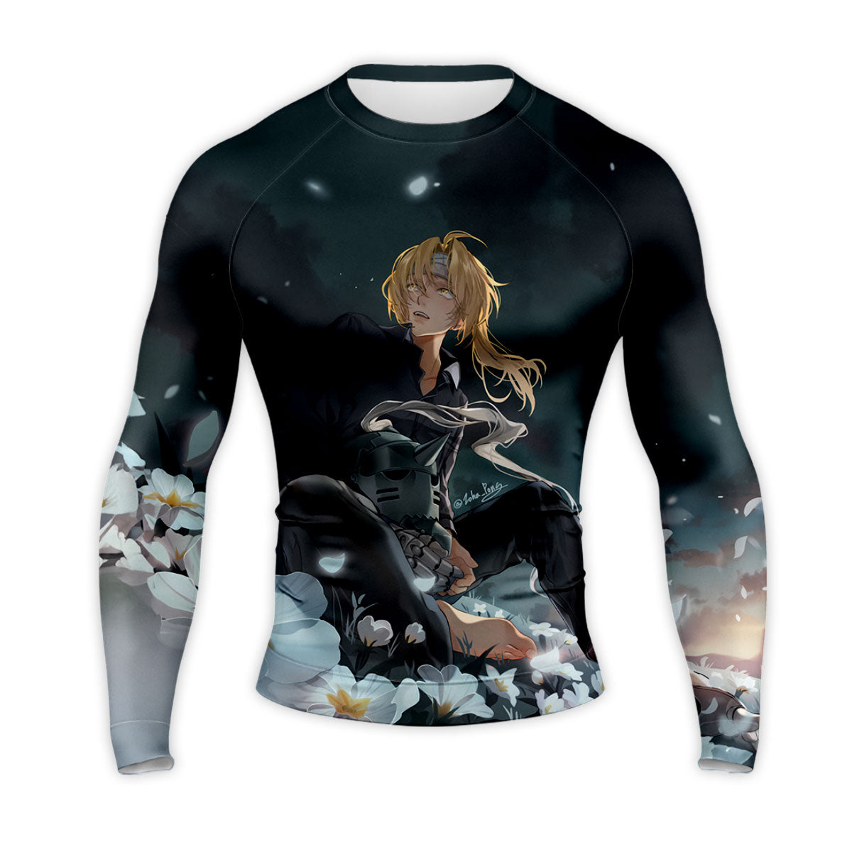 Fullmetal Edward Blooming Flower Field Anime Apparel