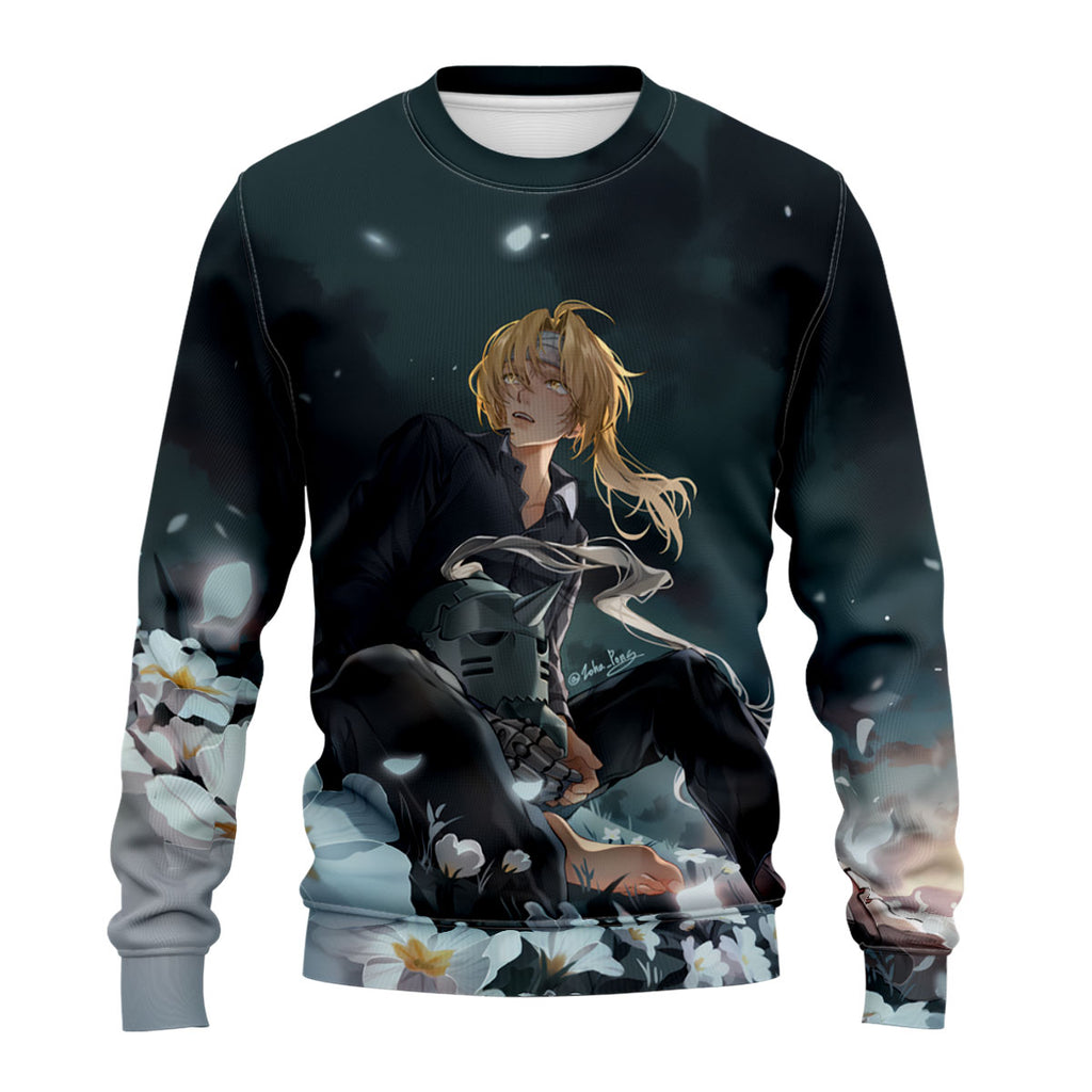 Fullmetal Edward Blooming Flower Field Anime Apparel