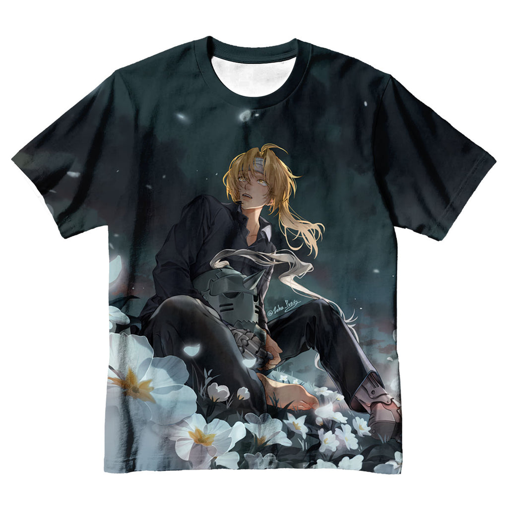 Fullmetal Edward Blooming Flower Field Anime Apparel