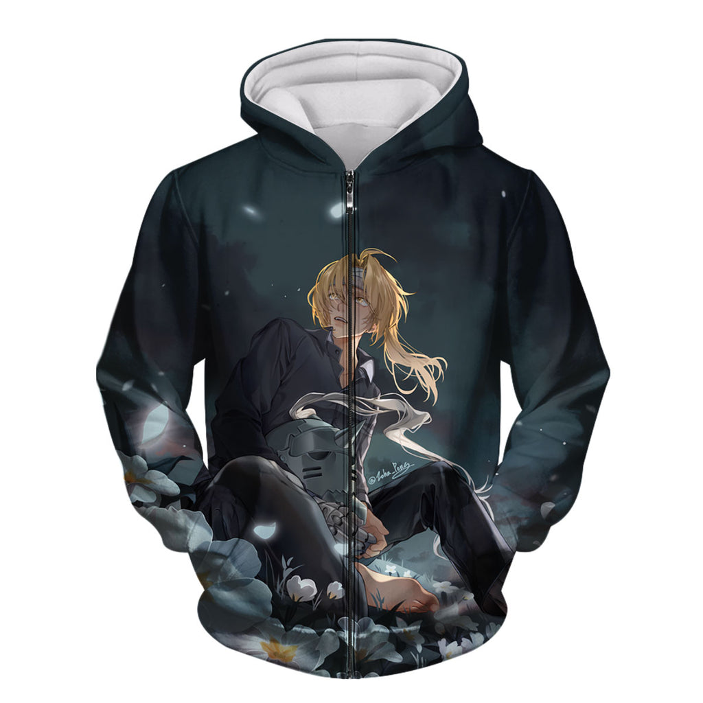 Fullmetal Edward Blooming Flower Field Anime Apparel