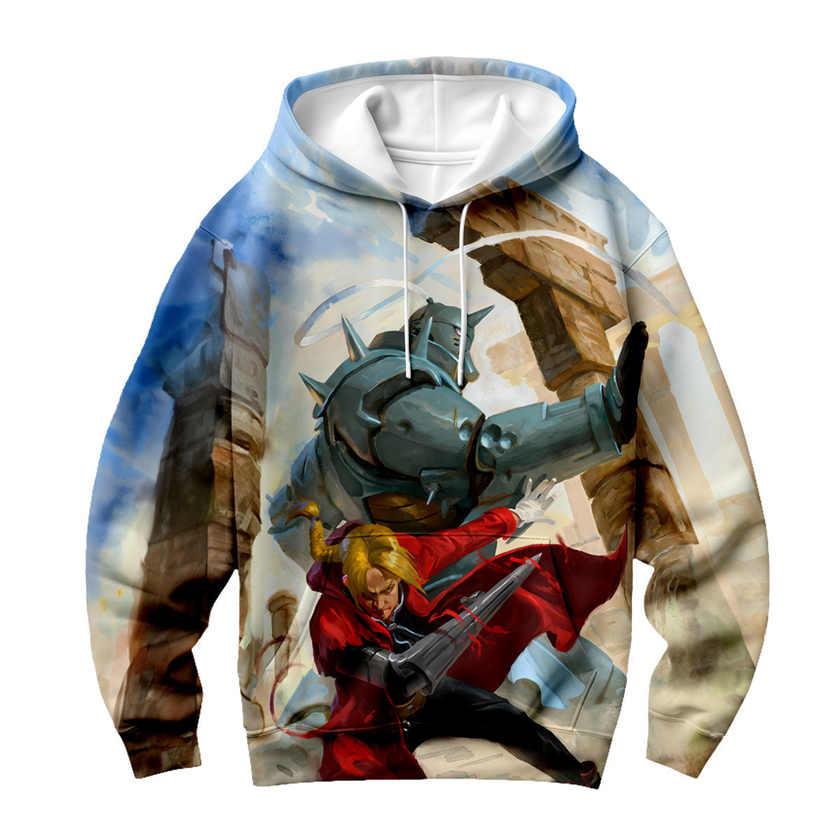 Fullmetal Edward Elric Battle Art Anime Apparel