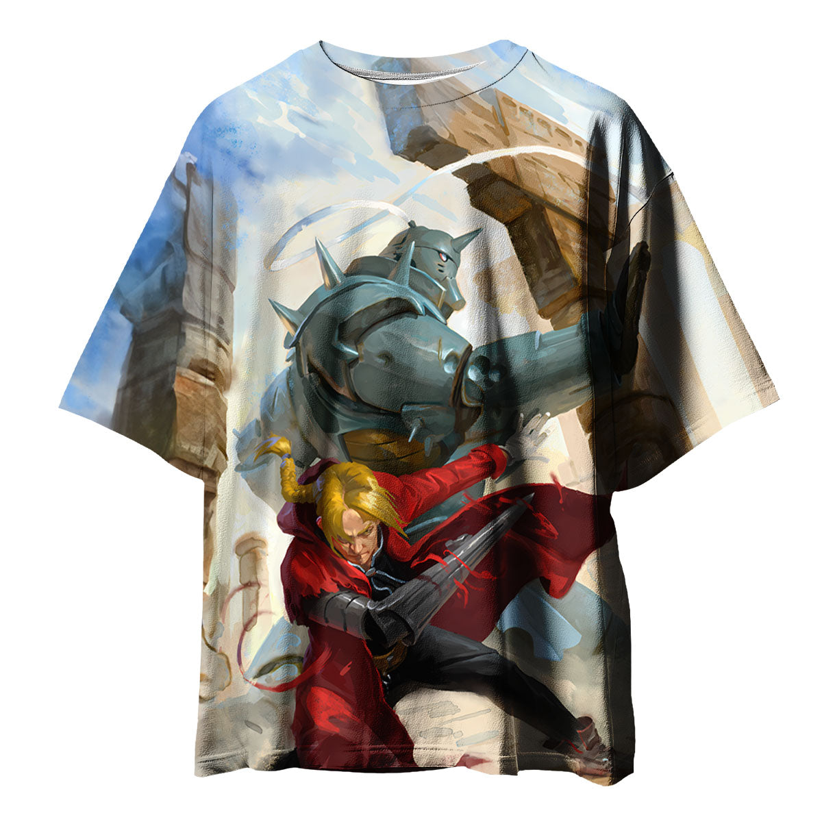 Fullmetal Edward Elric Battle Art Anime Apparel