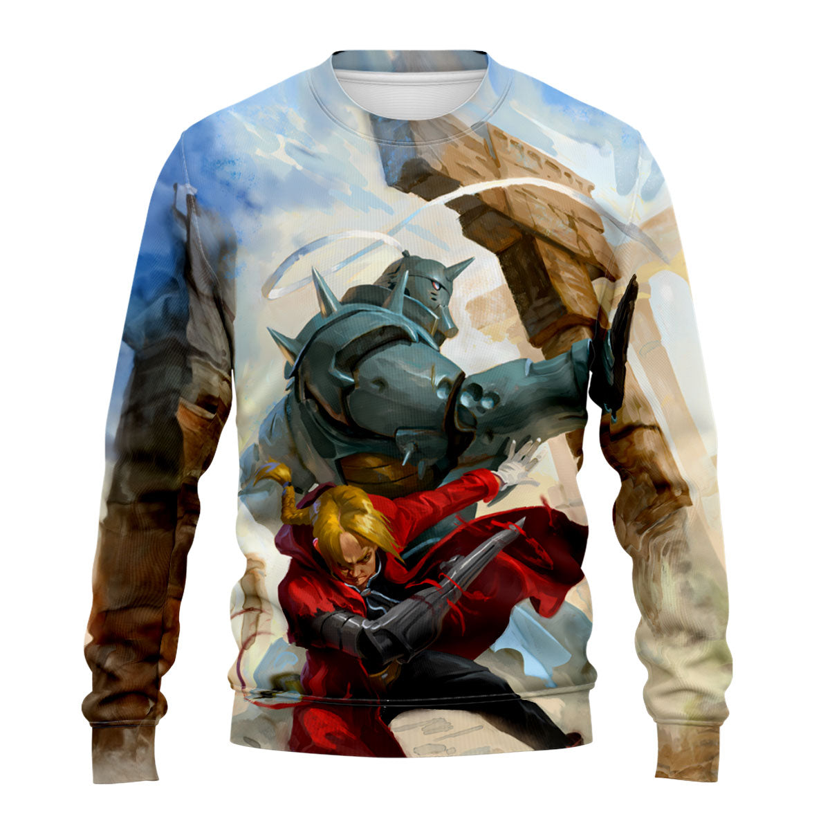 Fullmetal Edward Elric Battle Art Anime Apparel