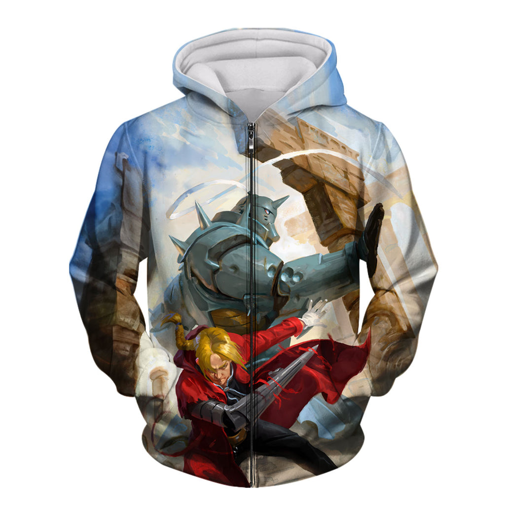 Fullmetal Edward Elric Battle Art Anime Apparel