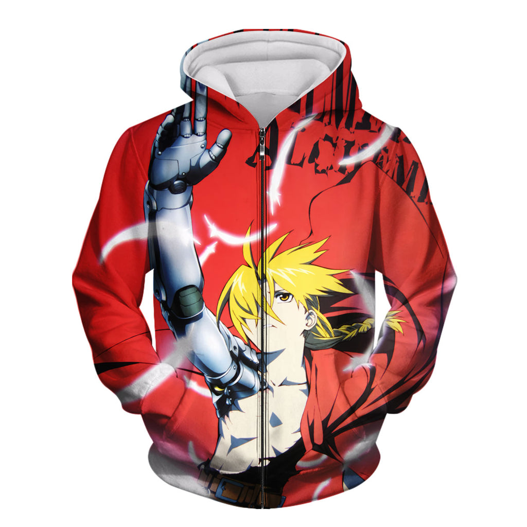 Fullmetal Edward Elric Raising Arm Anime Apparel