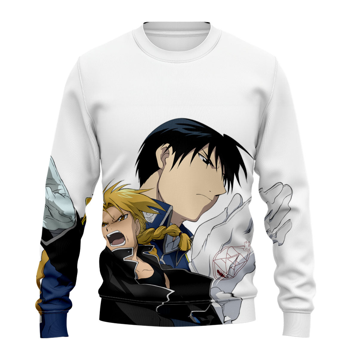 Fullmetal Edward Flame Alchemist Confrontation Anime Apparel