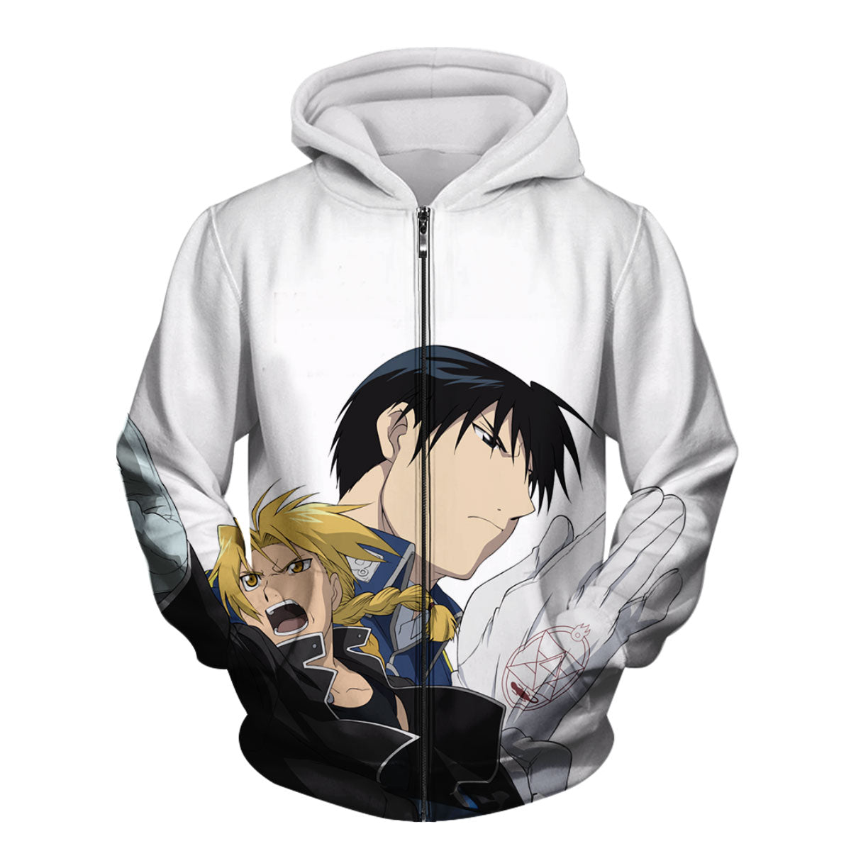 Fullmetal Edward Flame Alchemist Confrontation Anime Apparel