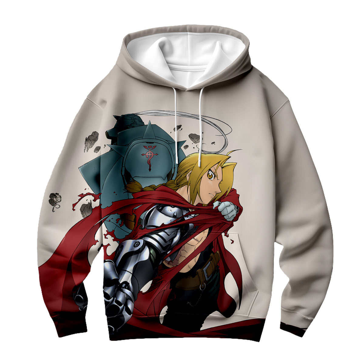 Fullmetal Edward Red Cloak Gray Anime Apparel