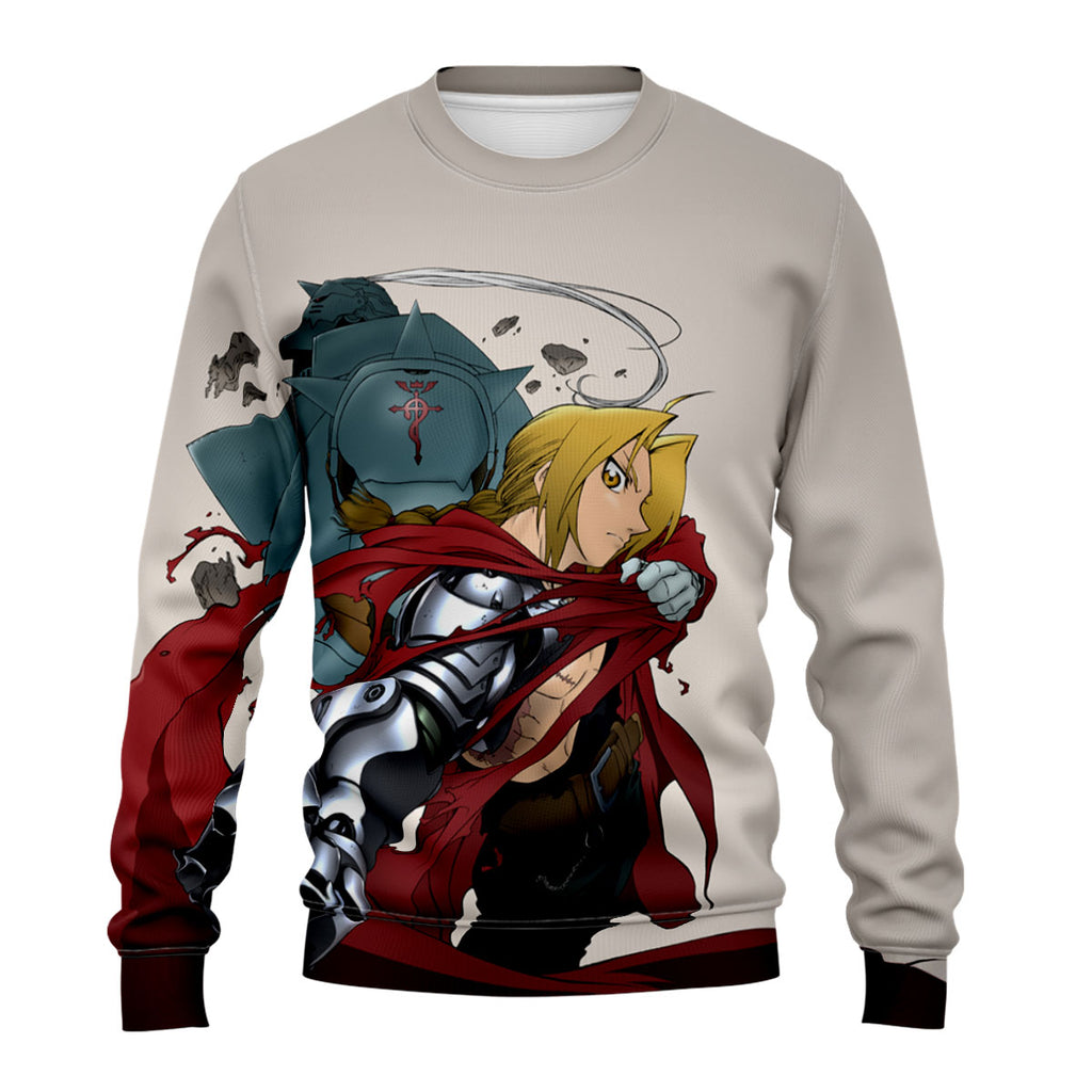 Fullmetal Edward Red Cloak Gray Anime Apparel