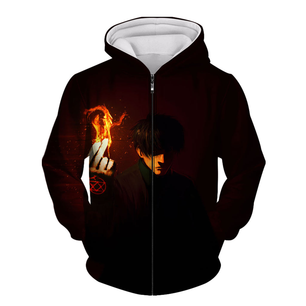 Fullmetal Roy Mustang Ignites Flames Anime Apparel