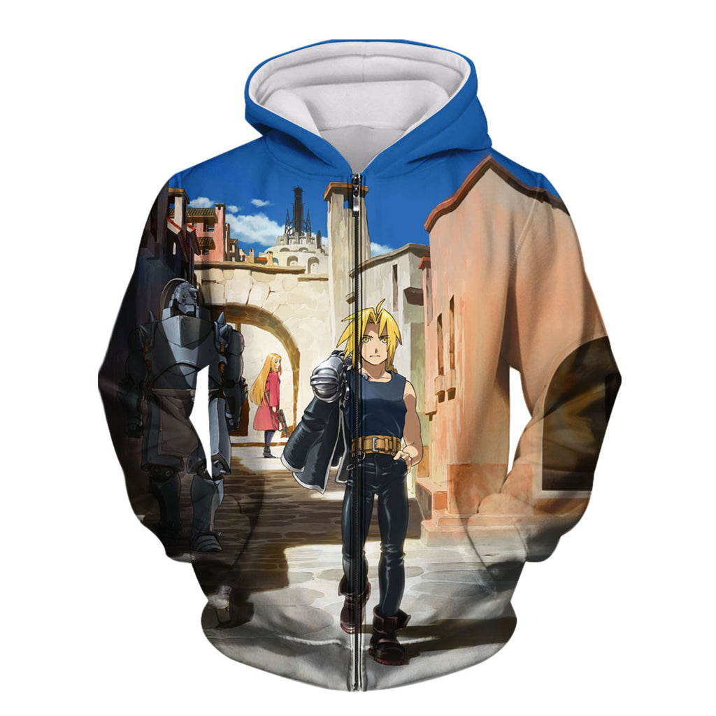 Fullmetalalchemist Elricbrothers Townwalk Anime Apparel