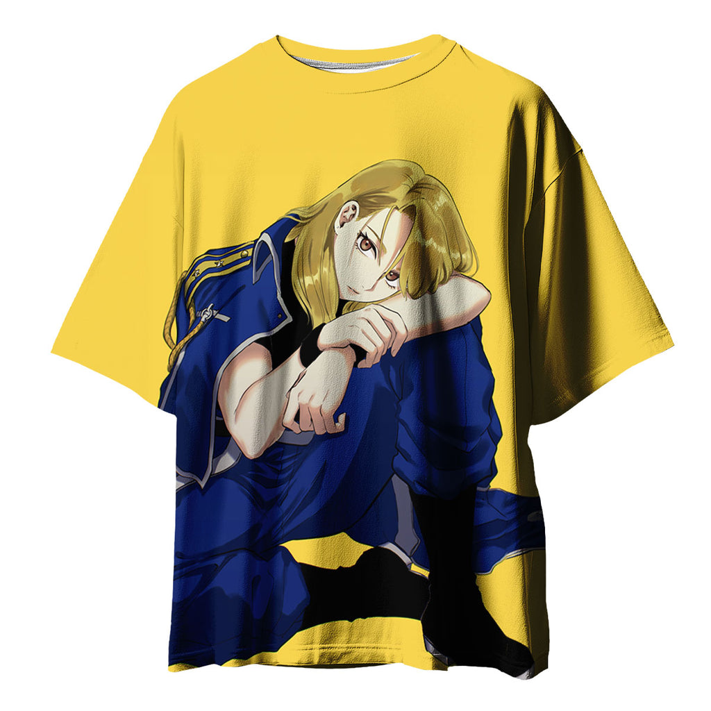 Fullmetalalchemist Rizahawkeye Contemplative Seated Anime Apparel