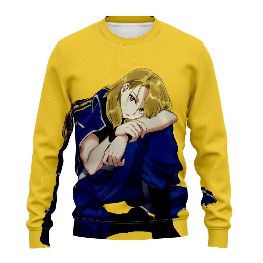 Fullmetalalchemist Rizahawkeye Contemplative Seated Anime Apparel