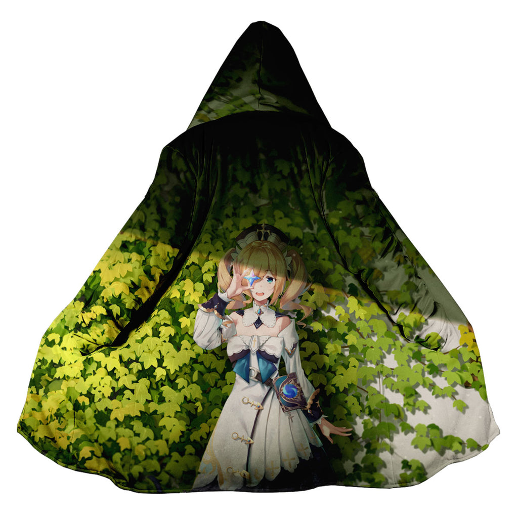 Genshin Barbara Standing In Green Leaves Anime Apparel