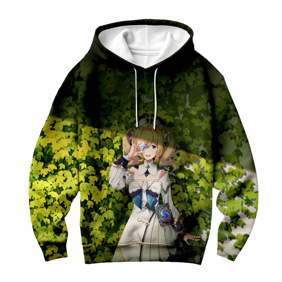 Genshin Barbara Standing In Green Leaves Anime Apparel