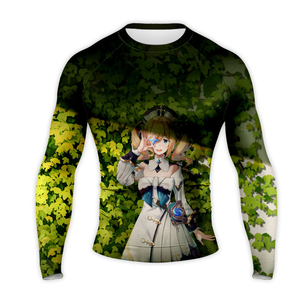 Genshin Barbara Standing In Green Leaves Anime Apparel