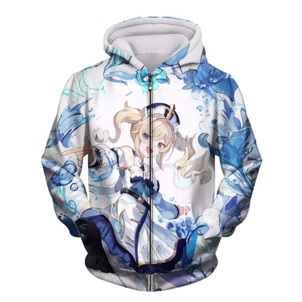 Genshin Barbara With Blue Effects Anime Apparel