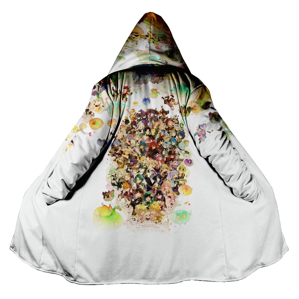 Genshin Character Amid Colorful Splashes Anime Apparel