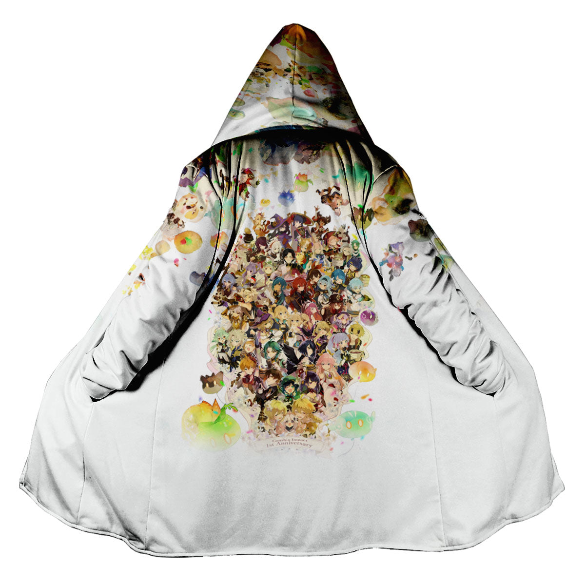 Genshin Character Amid Colorful Splashes Anime Apparel