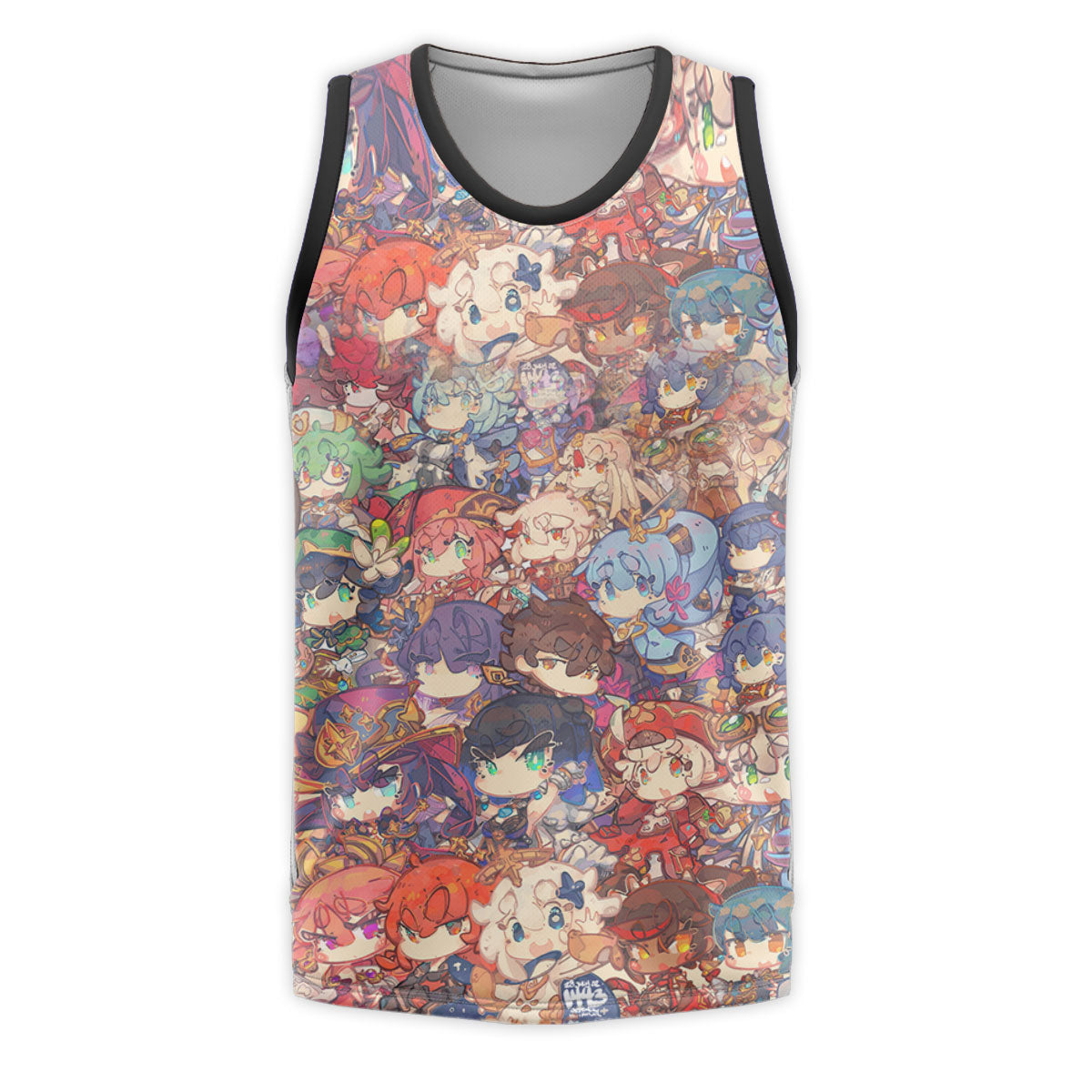 Genshin Character Collage Colorful Anime Apparel