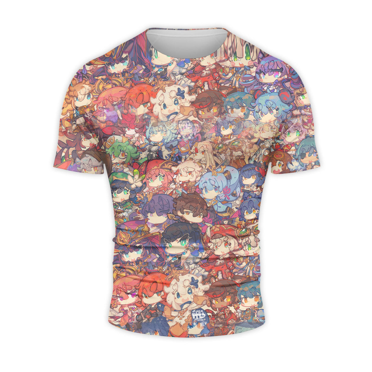 Genshin Character Collage Colorful Anime Apparel