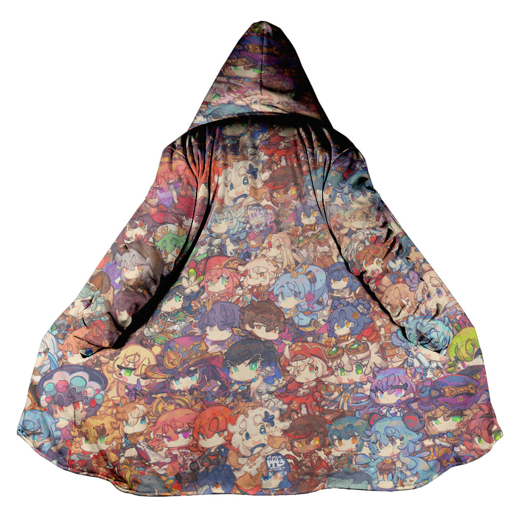 Genshin Character Collage Colorful Anime Apparel