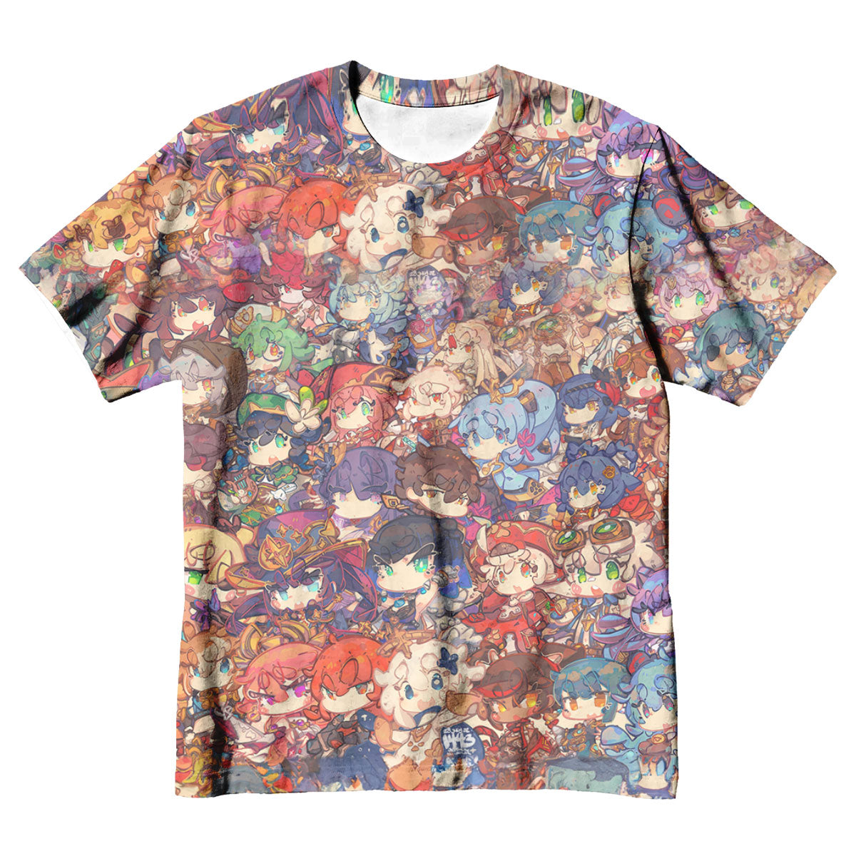 Genshin Character Collage Colorful Anime Apparel