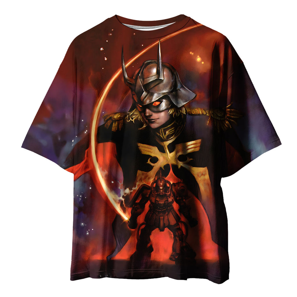 Gundam Char's Exclusive Zaku Illustration Anime Apparel