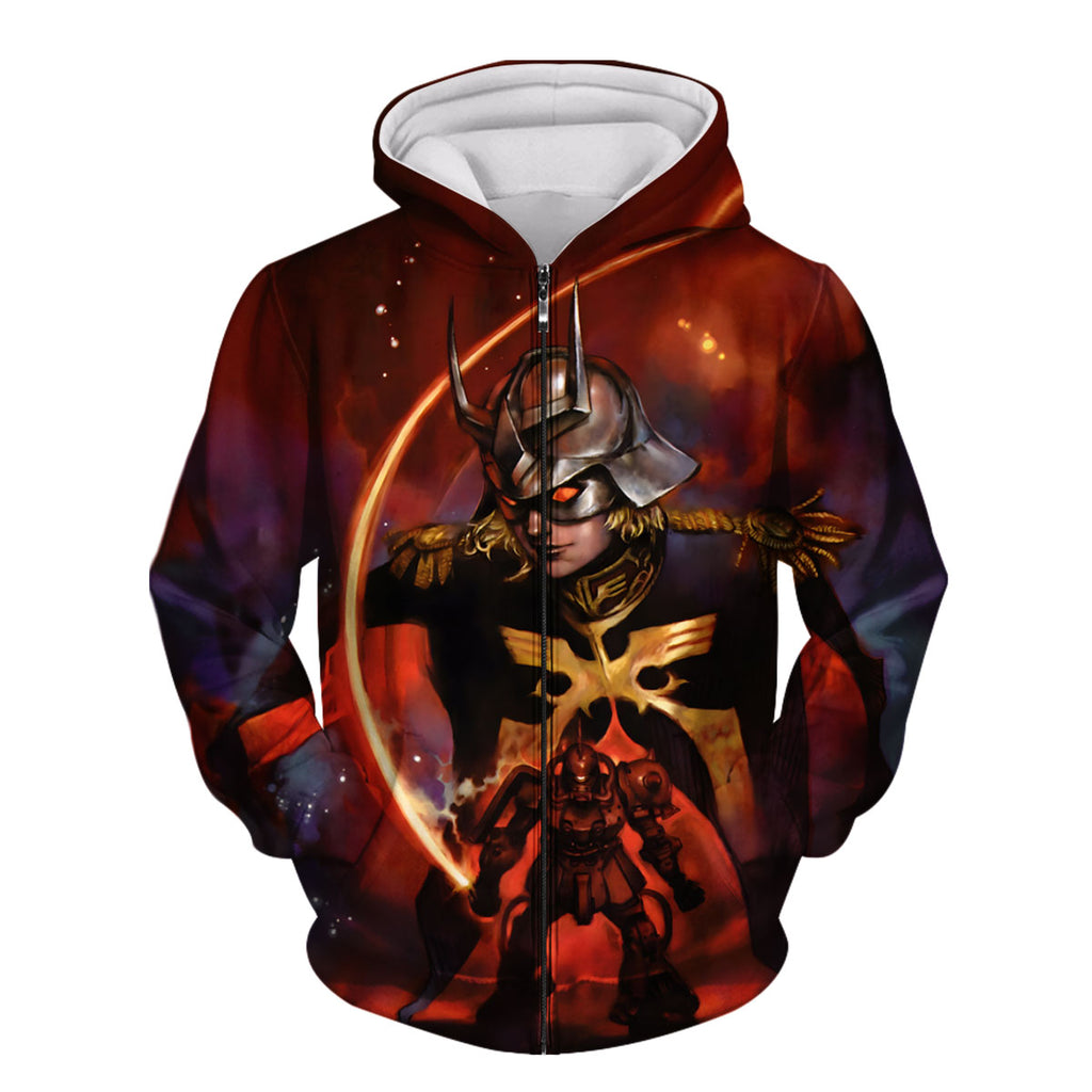 Gundam Char's Exclusive Zaku Illustration Anime Apparel
