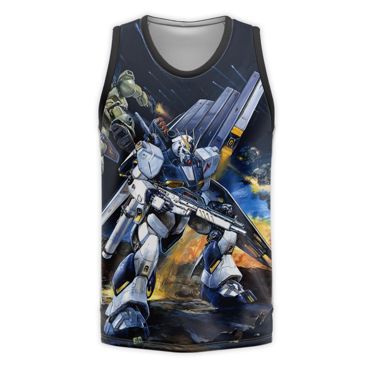 Gundam Rx-93 v Gundam Art Illustration Anime Apparel