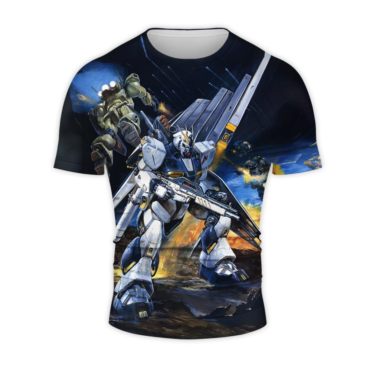 Gundam Rx-93 v Gundam Art Illustration Anime Apparel