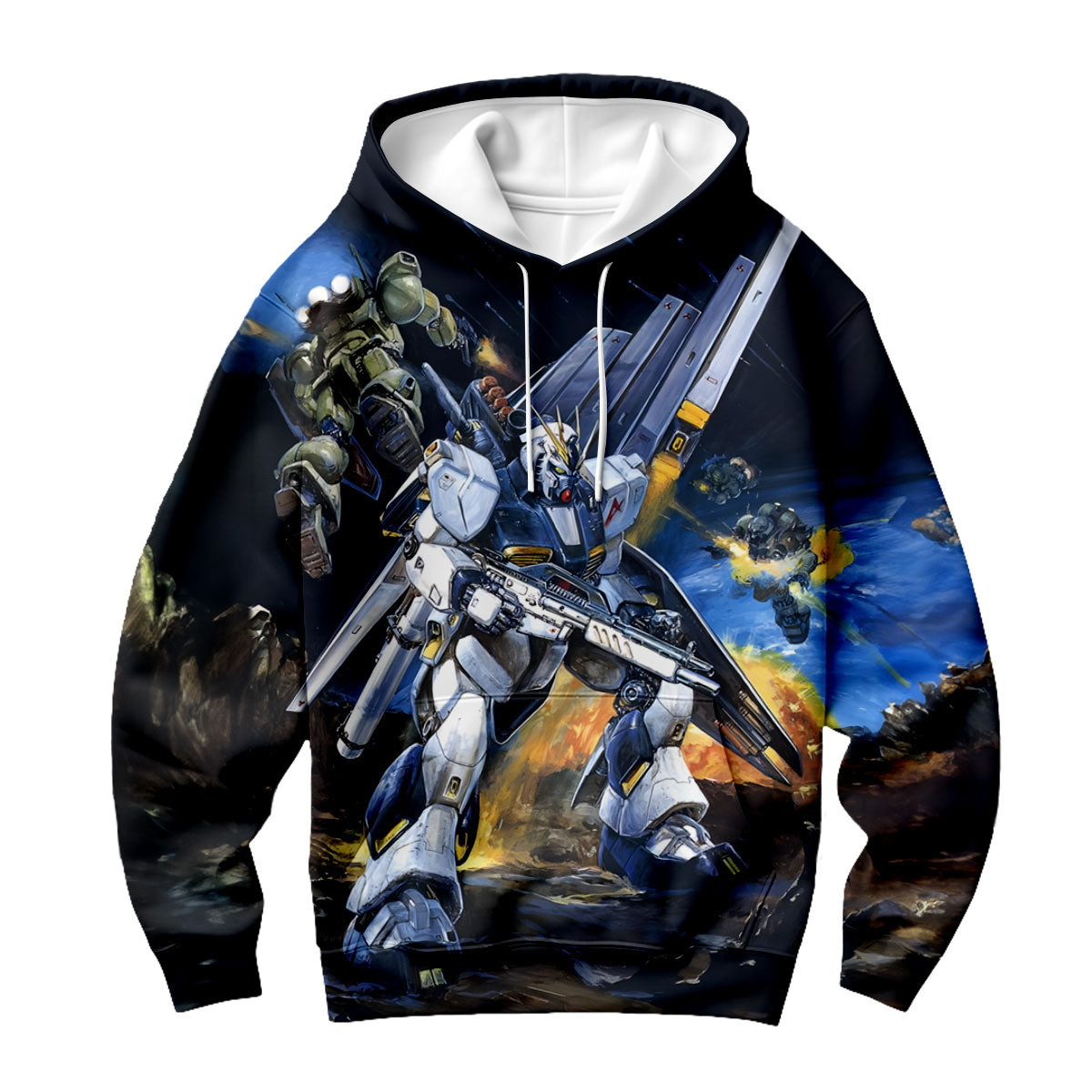 Gundam Rx-93 v Gundam Art Illustration Anime Apparel