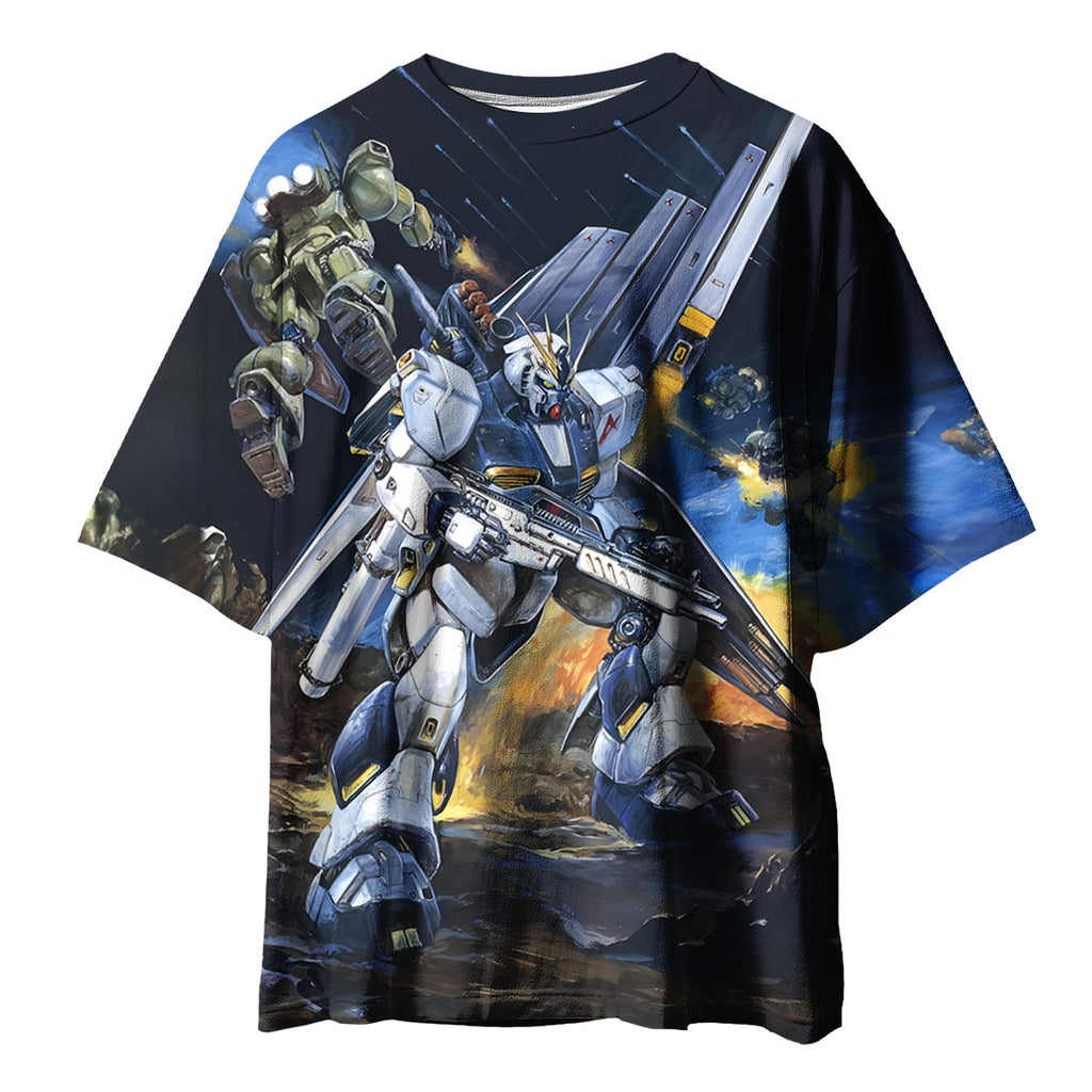 Gundam Rx-93 v Gundam Art Illustration Anime Apparel