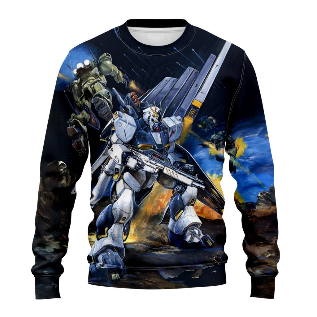 Gundam Rx-93 v Gundam Art Illustration Anime Apparel