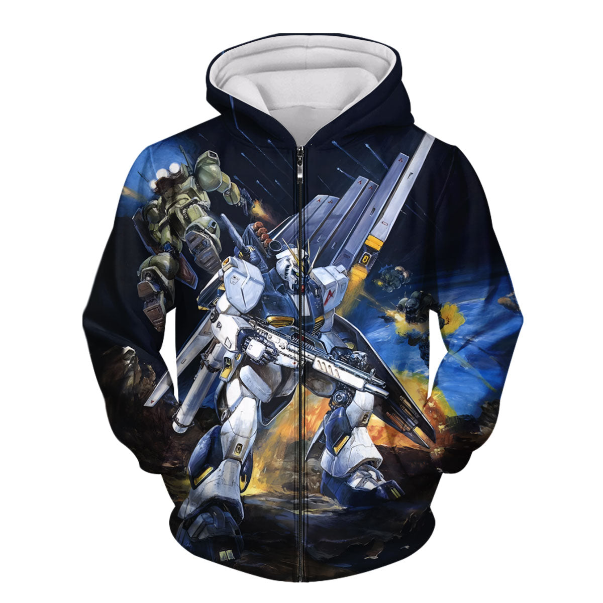 Gundam Rx-93 v Gundam Art Illustration Anime Apparel