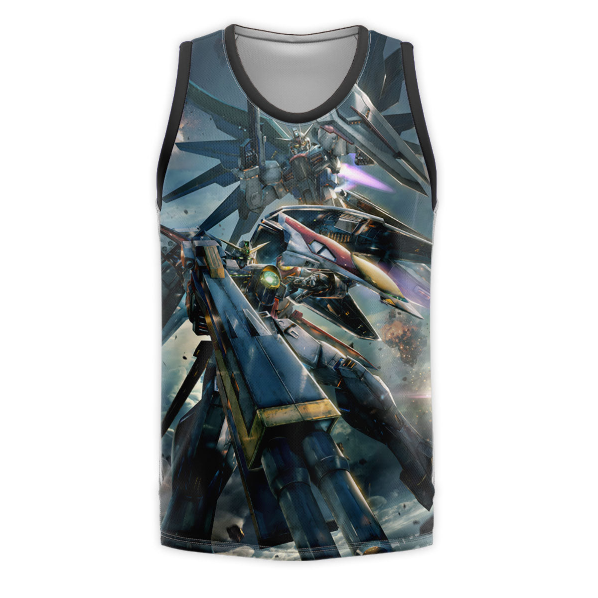 Gundam Wing Gundam Zero And Freedom Gundam Joint Illustration Anime Apparel