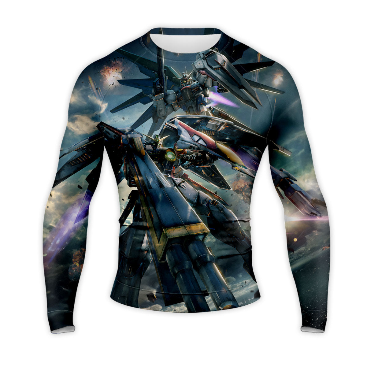 Gundam Wing Gundam Zero And Freedom Gundam Joint Illustration Anime Apparel