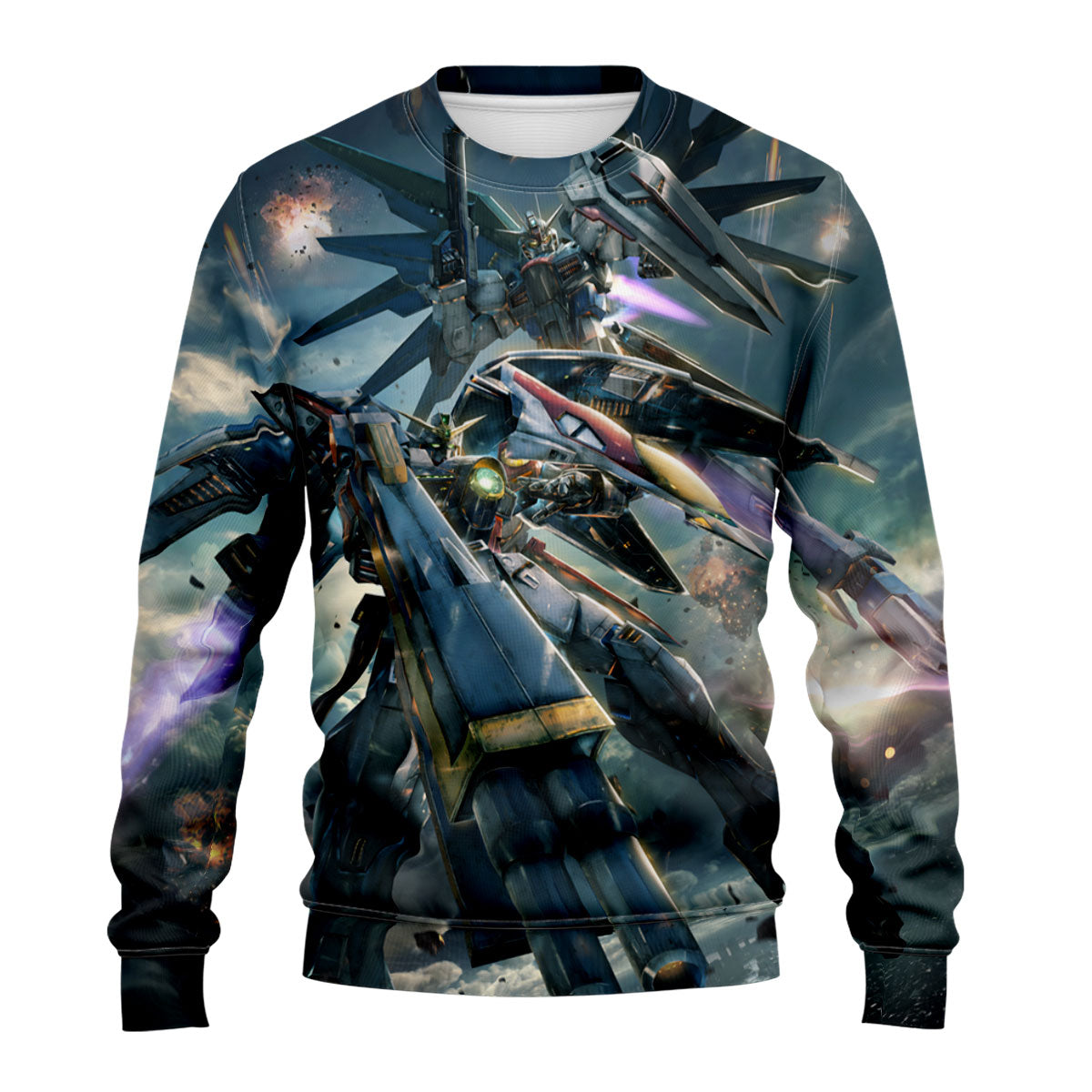Gundam Wing Gundam Zero And Freedom Gundam Joint Illustration Anime Apparel