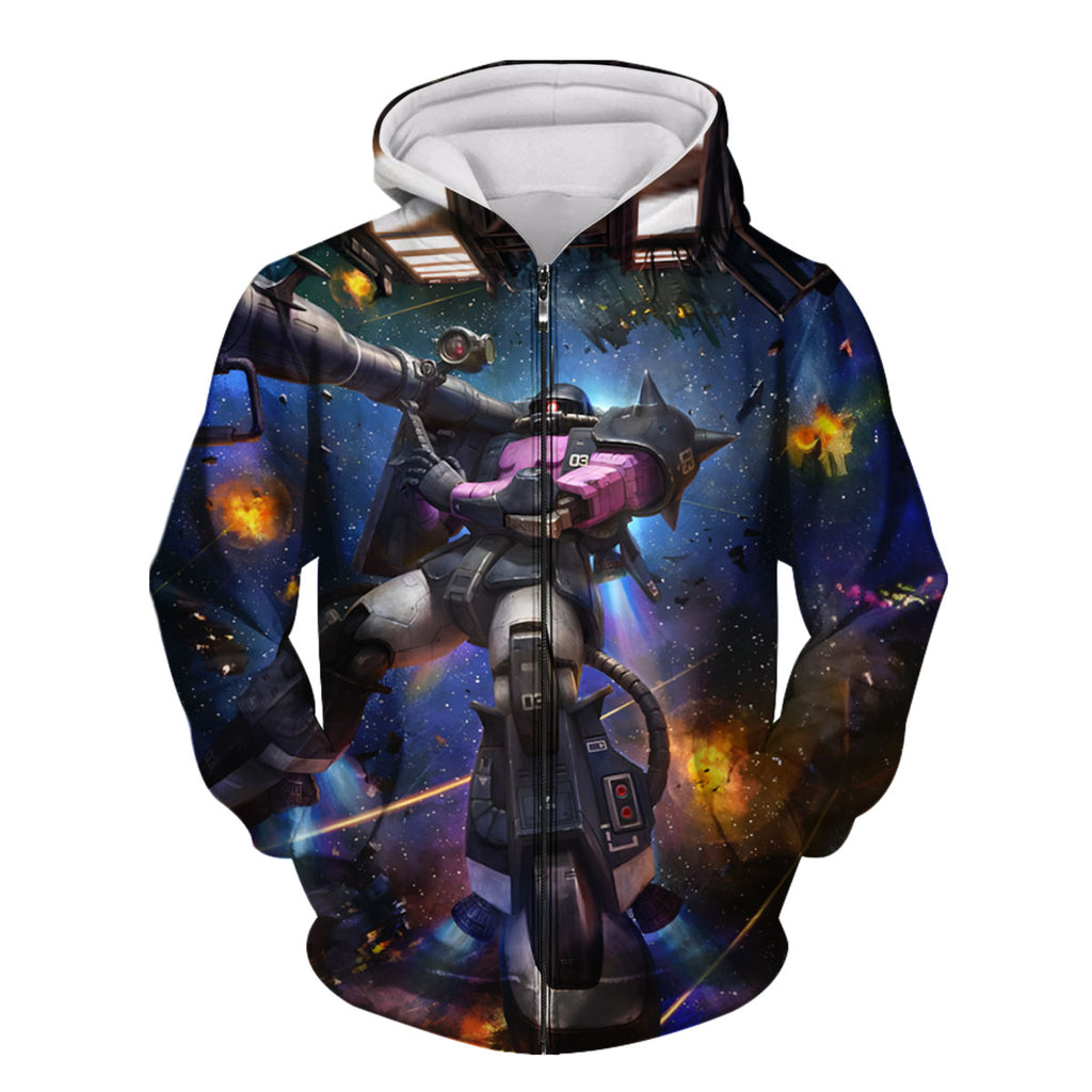 Gundam Zaku Space Battle Bazooka Anime Apparel