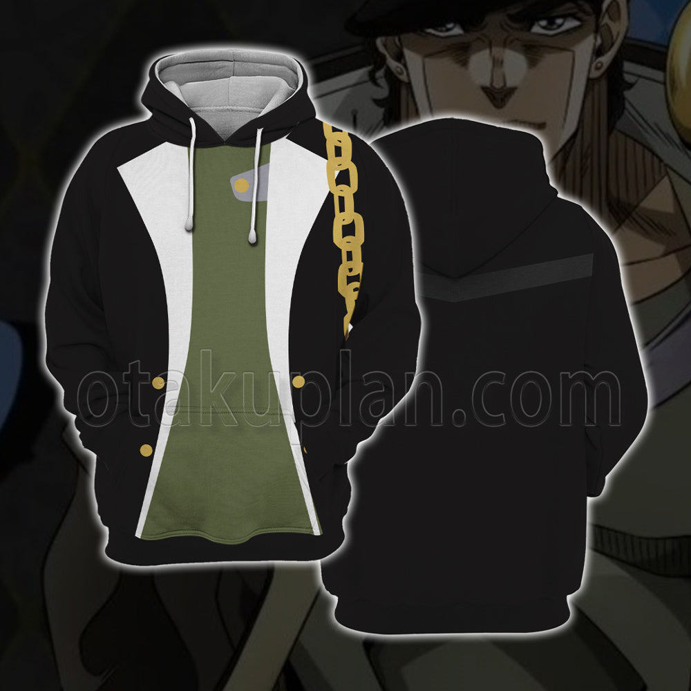 Anime Kujo Jotaro Green Vest Cosplay Hoodie