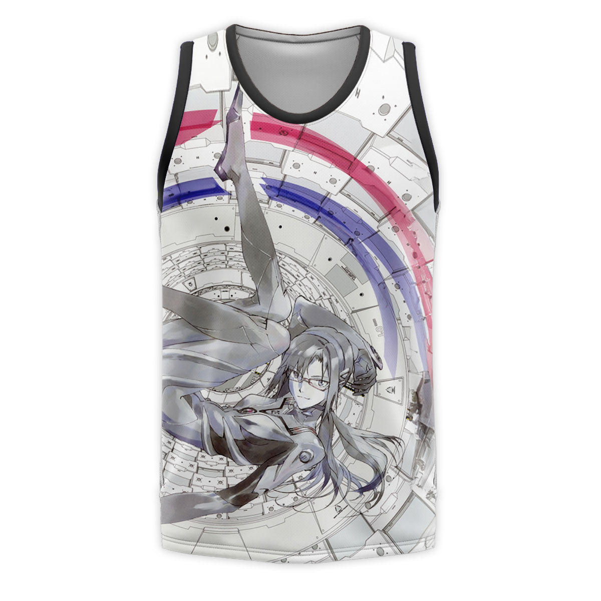 Makinami Floating In Circular Structure Anime Apparel