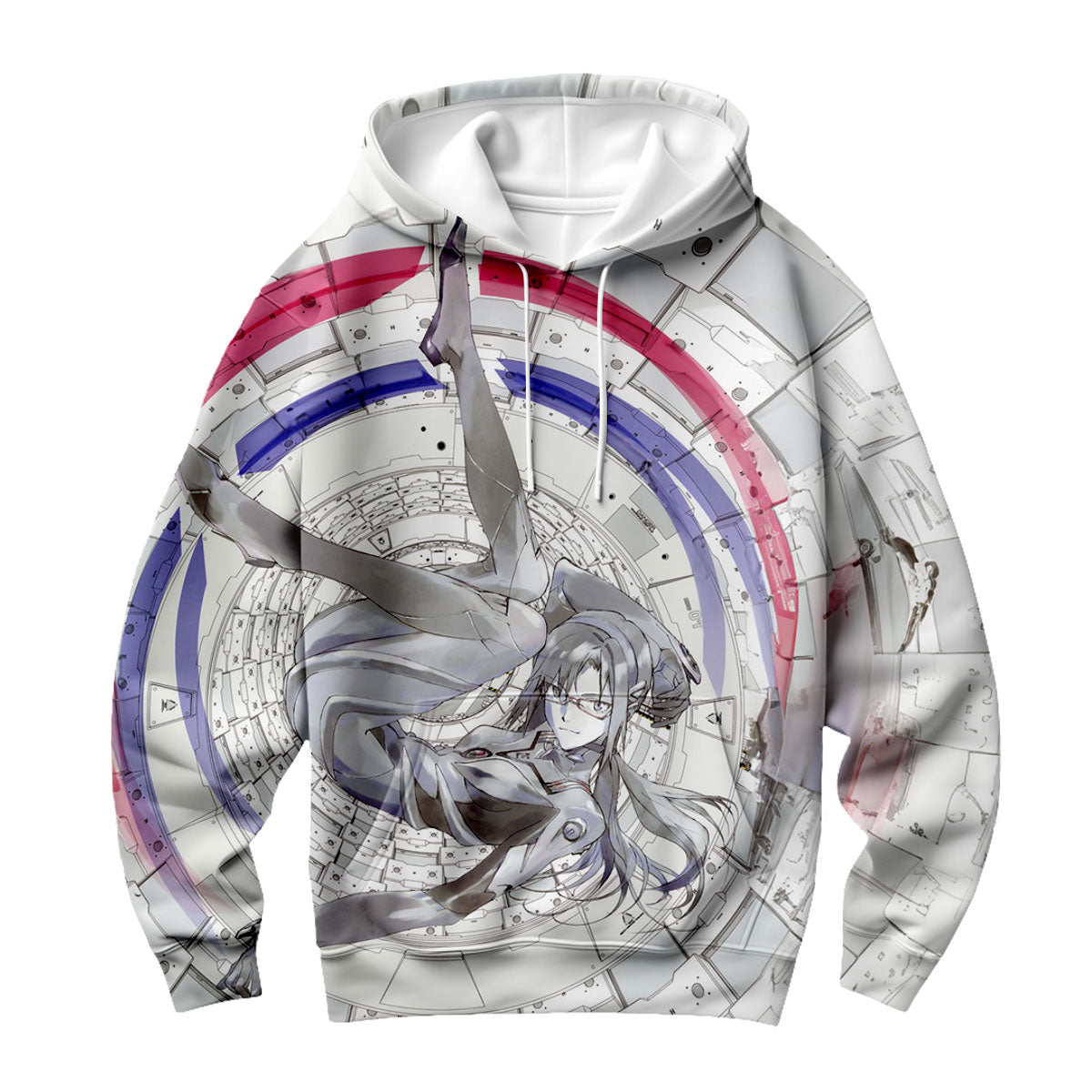 Makinami Floating In Circular Structure Anime Apparel