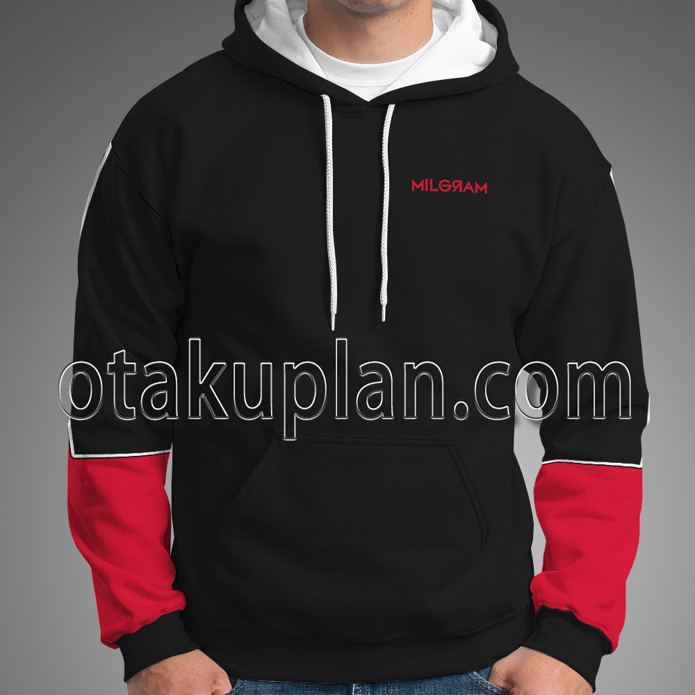 MILGRAM Fuuta Kajiyama Black Red Hoodie Cosplay Hoodie