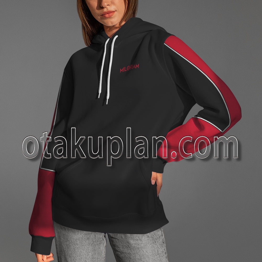 MILGRAM Fuuta Kajiyama Black Red Hoodie Cosplay Hoodie