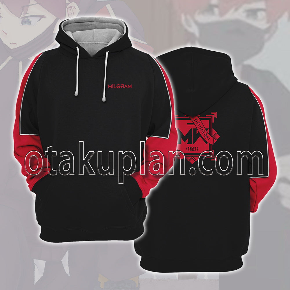 MILGRAM Fuuta Kajiyama Black Red Hoodie Cosplay Hoodie