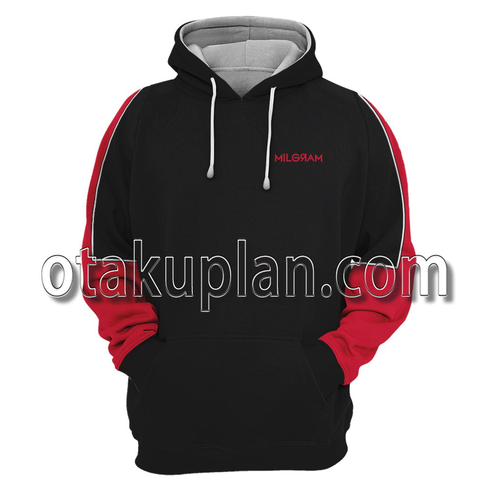 MILGRAM Fuuta Kajiyama Black Red Hoodie Cosplay Hoodie