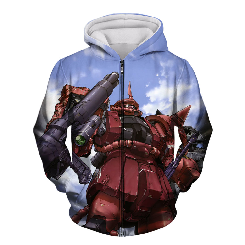 Mobile Suit Gundam Char Aznable Zaku Ii With Weapon Anime Apparel