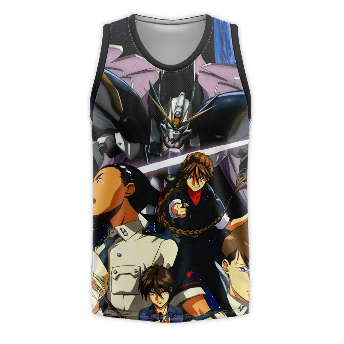 Mobile Suit Gundam Wing Characters With Mecha Anime Apparel