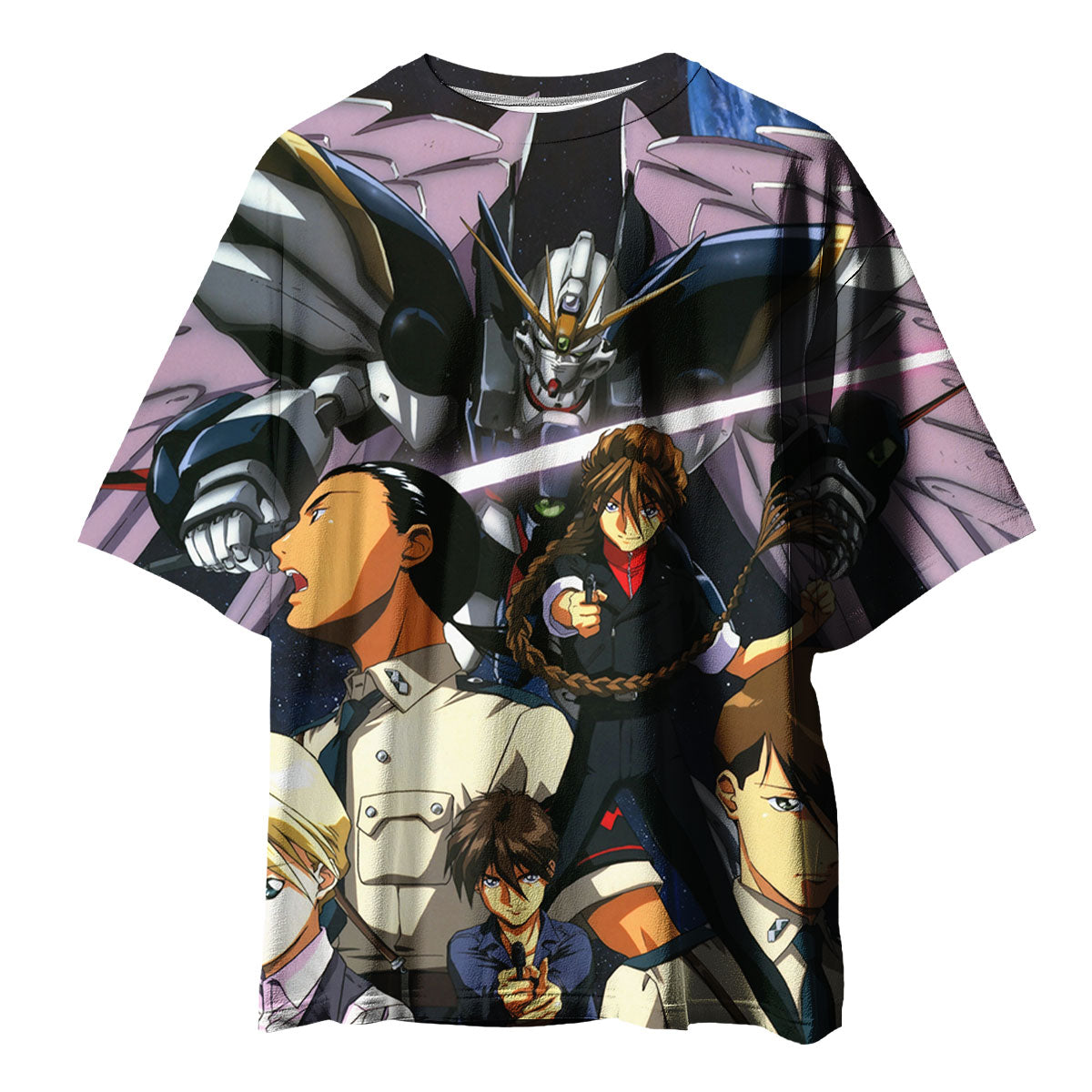 Mobile Suit Gundam Wing Characters With Mecha Anime Apparel